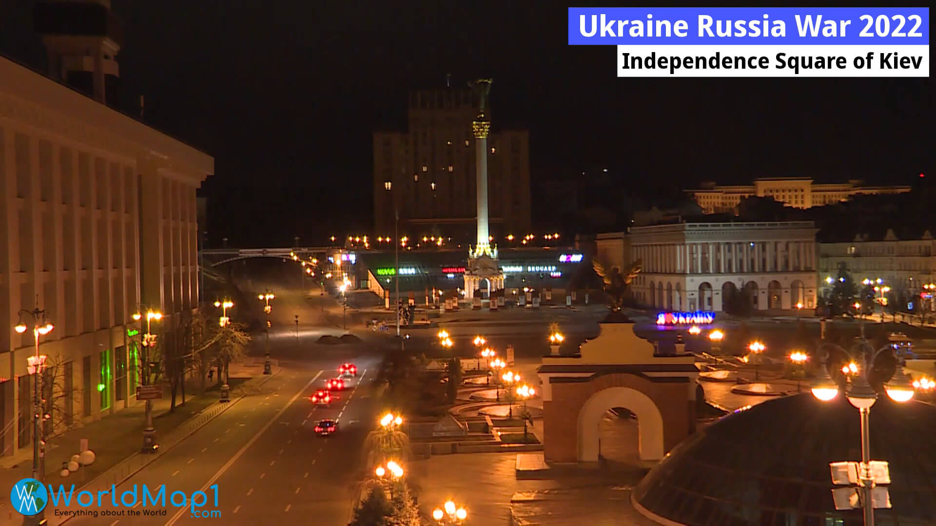 Ukraine Russia War 2022 Independence Square of Kiev